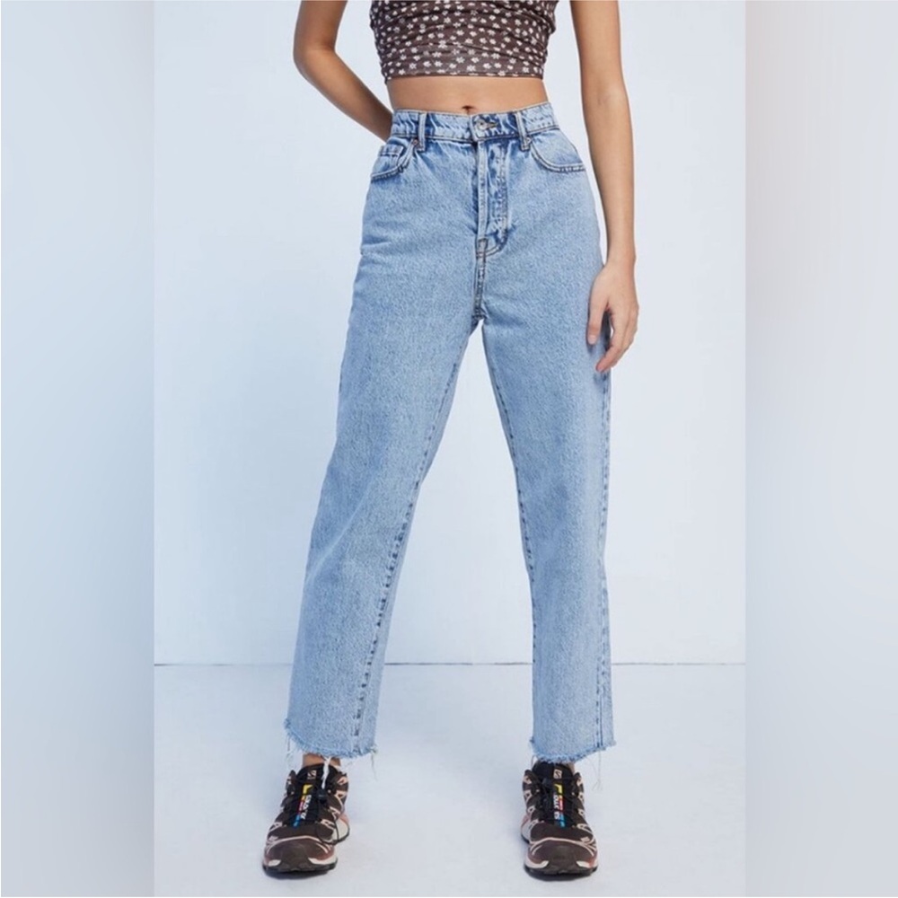 PacSun High Rise Straight Raw Hem Jeans